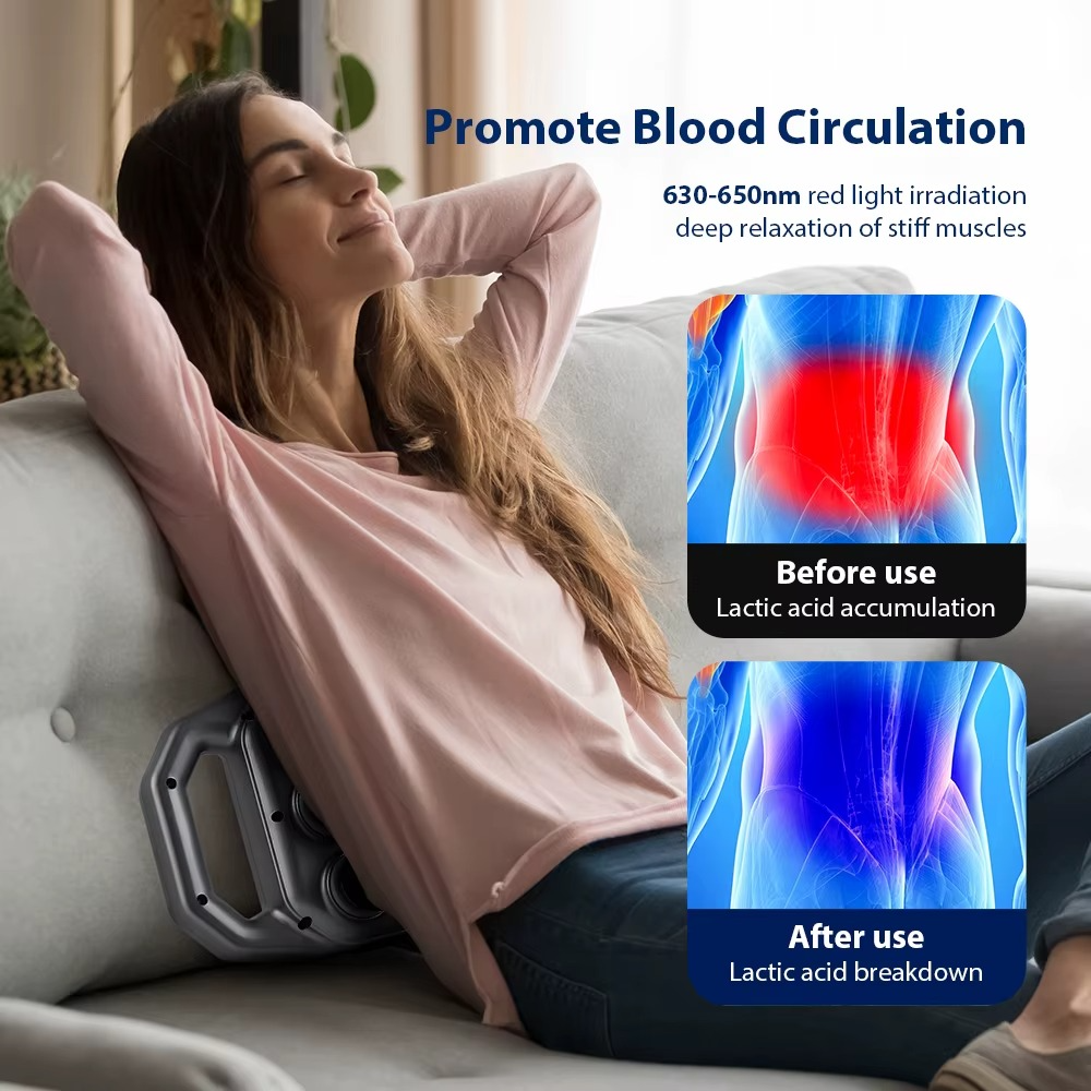 Masseur musculaire électrique à 6 têtes portable rechargeable