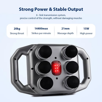 Masseur musculaire électrique à 6 têtes portable rechargeable